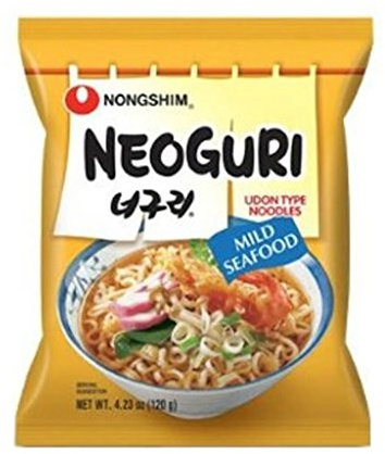 Nongshim Neoguri Mild Seafood Noodle Ramyun, 120g Packages (Pack of 20)