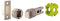 Jigetch JTL4224 Smart Bathroom Bolt, Satin Nickel