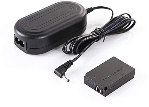 Hersmay Bloc d'alimentation ACK-E12 7,4 V 2 A avec adaptateur de batterie pour Canon EOS M EOS M2 M10 M50 M100