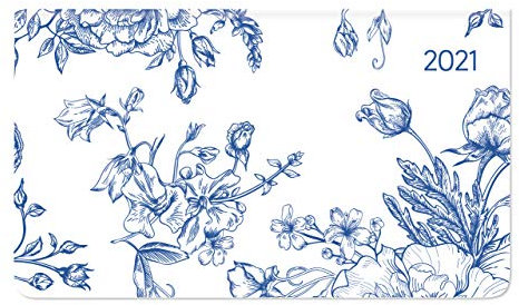 Ladytimer Pad Flowers 2021 - Taschen-Kalender 15,6x9 cm - Blumen - Weekly - 128 Seiten - Notiz-Buch - Alpha Edition