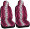Auto-Sitzbezüge Set, Leopard Short Plush Vordersitze Auto-Sitzschoner Auto-Zubehör Innenraum Dekoration Auto-Schonbezüge Teilbarer für Fahrersitz & Beifahrer (Pink,2Pcs)