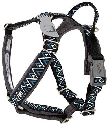 Hurtta Razzle-Dazzle Y-Geschirr für Hunde, gepolstert, 100% recyceltes Polyester, Schwarz, 65-80 cm