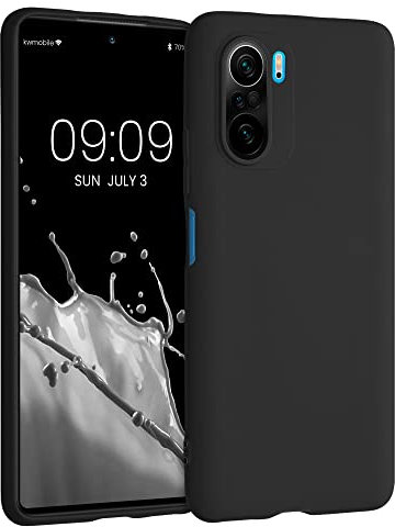 kwmobile Custodia Compatibile con Xiaomi Poco F3 Cover - Back Case per Smartphone in Silicone TPU - Protezione Gommata - nero matt