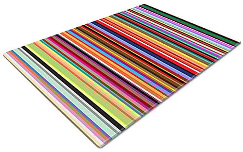 Glass Chopping Board | Kitchen Worktop Protector | Multifunctional Cutting Board | Work Top Savers | Extra Large Chopping Board | Colourful Blue Brown