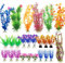 Cayway 25 PCS Plantes D'aquarium Plastique Décoration, Mixte Plantes Aquatiques Décor Plante Aquarium Artificiel pour Que Les Poissons Se Cachent Aquarium Decoration