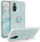 YINLAI für Xiaomi Redmi Note 10 Pro Hülle, Glitzer mit 360° Ring Ständer, Stoßfeste Cover Case für Xiaomi Redmi Note 10 Pro/Pro Max, Silber Mint