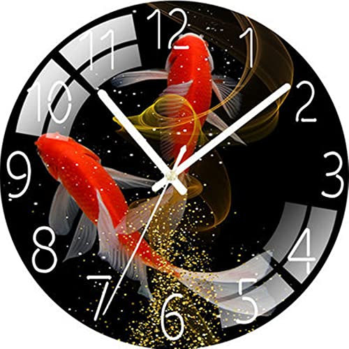EXQULEG 30cm Groß Wanduhr Ohne TickgeräUsche Lautlos Modern Quarz Betriebene Wanduhr Einfach zu Lesen für Zimmer Zuhause KüChe Schlafzimmer BüRo Schule (A)