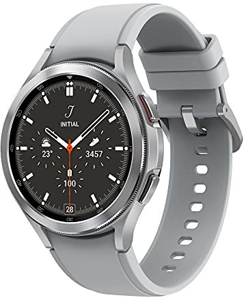Samsung Galaxy Watch4 Classic (Stainless Steel, LTE, 46 mm) Silver inkl. 36 Monate Herstellergarantie, Fitness Tracker[Exkl. bei Amazon]