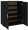 vidaXL Armoire à Chaussures, Placard à Chaussures avec Étagère, Meuble de Rangement Entrée Salle de Séjour, Moderne, Noir Bois d'Ingénierie