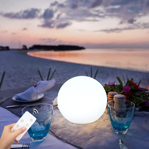 LED Kabellos Tischlampe Akku Aufladbar Tischleuchte Dimmbar Mit Fernbedienung IP45 Wasserdicht USB Outdoor Tischlampe Akku lampe, 3W Nachttischlampe