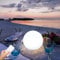 HMAKGG Lampada da Tavolo Rotonda Ricaricabile Senza Fili, 15 * 15CM Lampada Comodino Senza Fili Dimmerabile Con Telecomando, 3 Colori Lampada LED Ricaricabile IP45 Impermeabile per Interno e Esterno