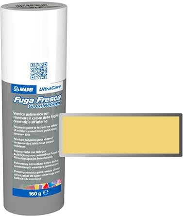MAPEI Ultracare FUGA Fresca Fresh Escape 150 Yellow Polymer Paint to Renew The Color of Cement Joints Bottle 160 gr.