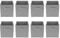 Supernic Cube Storage Boxes 27x27x28cm Foldable Organiser Basket Containers Fabric with Handles Collapsible Storage Box Clothes Basket Containers for Home Office Nursery Organisation (Grey)