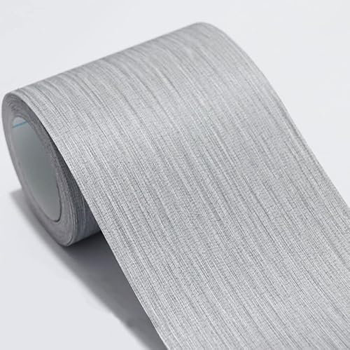 VisitRyl TapetenbordüRe Selbstklebend Vinyl Sockelleiste Dekorative BordüRe Selbstklebende Home BordüRe KüChe TapetenbordüRe Selbstklebend FüR Badezimmer Wohnzimmer Dunkelgraue Linie 12cm X 500cm