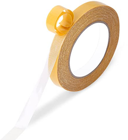 Yolev Doppelseitiges Klebeband 15mm x 20m Starkes Doppelseitiges Klebeband Transparentes Net Doppelklebeband Schmal Doppelseitiges Klebeband für Wandteppiche und Heimdekoration