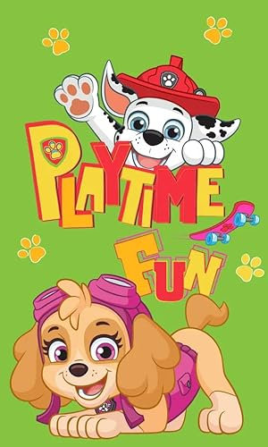 Javoli Paw Patrol 'LOL' 2 kleine Handtücher für Gesicht / Hände für Kinder, Baumwolle, 30 x 50 cm (Bild kann variieren)