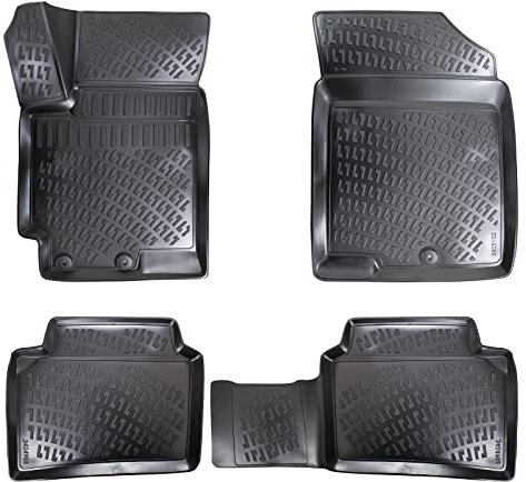 fussmattenprofi.com 3D Gummimatten Set für Kia Rio Baujahr ab 2017 | Extra Hoher 5cm Rand Allwetter Auto Fussmatten I TPE Geruchlos rutschfest Fußmatten Zubehör