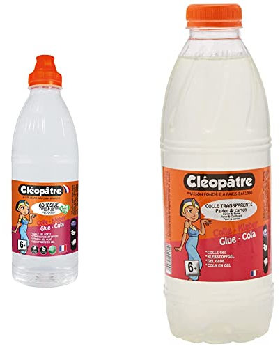 Cléopâtre - AD1L - Flacon de Recharge de Colle transparente forte 1 L & CLEOPATRE- Colle transparente - Flacon de recharge au format de 1 kg