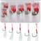 Assist Angelhaken Kit-50stk Salzwasser kleine Jig Angelhaken mit Kristallblitz, Jigging Hilfshaken Jigging Angelhaken Köderhaken Set
