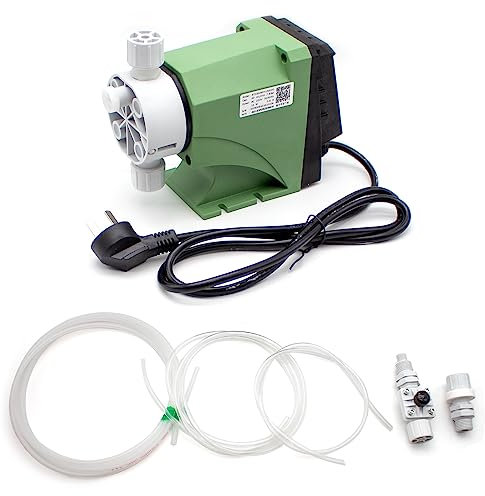 Jieotwice Pompe Doseuse Pompe à Membrane Électromagnétique Pompe Doseuse Résistante Aux Acides et Aux Alcalis Petite Pompe à Eau(19.2LPH 0.8Bar)