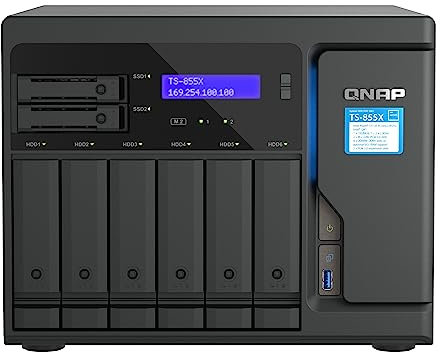 TS-855X-8G | 8-Bay, Intel Atom 8-Core, PCIe Gen3, 10 Gigabit NAS