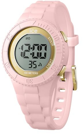 ICE-WATCH - Ice Digit Pink Lady Gold - Montre Rose pour Fille avec Bracelet en Plastique - 021608 (Small)