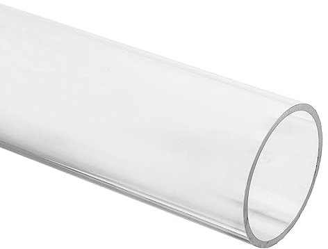EH Design Tube en plastique transparent Plexiglas® XT, incolore, en verre acrylique XT, transparent, 80/72 mm, longueur : 500 mm