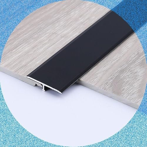 WInara Aluminium T-Profil Übergangsprofil Übergangsschiene Laminat L 90cm Übergangsleiste for Verbinden Von Bodenspalten (Color : Black, Size : 10pcs)