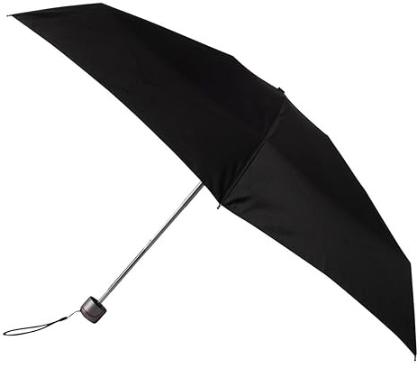 totes® Xtra Strong Mini ECO-BRELLA® Umbrella, Windproof, Black | totes® ECO-BRELLA® mini umbrella; windproof, compact folding; recycled fabric, PFC free; 93cm canopy