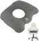 Cozlly Aufblasbares Sitzkisse orthopädische,Rund Hämorrhoiden Sitzkissen,Aufblasbares Donut Kissen,Grau Sitzkissen Aufblasbar,für Hämorrhoiden,Steibbeinschmerzen,Rollstühle (Grau)