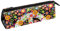 Hippie Blumen Frieden Symbol Stift Tasche Schreibwaren Beutel Bleistift Tasche Kosmetik Beutel Tasche Compact Zipper Tasche, multi, 5.5 ×6 ×20CM/2.2x2.4x7.9 in, Taschen-Organizer