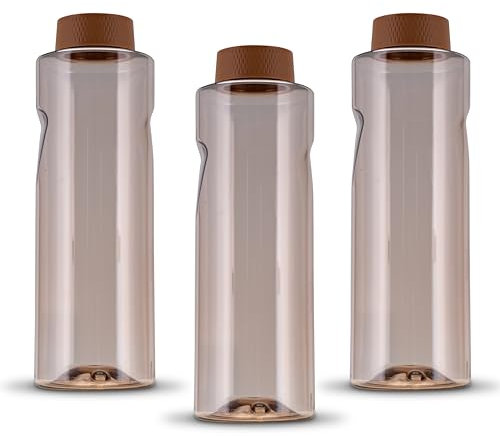 LGL 3er Set Kavodrink Premium Trinkflaschen 800 ml – BPA-frei, robust & spülmaschinenfest – Braune Wasserflaschen für Sport, Fitness & Alltag – Auslaufsicher & langlebig