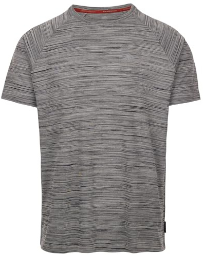 Trespass Herren Activewear Top Quickdry Feuchtigkeitstransport Kurzarm Leecana, grau, XL