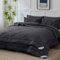 WAVVE Bettdecke 240x220 4 Jahreszeiten 2 teilig Grau - Sommerdecke 240x220cm 150gsm+Ganzjahresdecke 220x240 300gsm＝Winterdecke 450gsm, Steppdecke Atmungsaktive für Vierjahreszeiten/Sommer/Winter