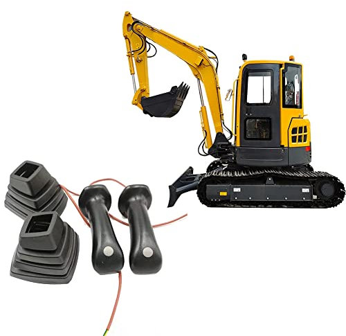 Sudemota 1Set L+R Bagger Joystick Assy Gears Handle with Dust Cover Parts Staubsaugerzubehör Passend für Rexroth Yuchai LOVOL Longgong- 55/60/65/75-8/80