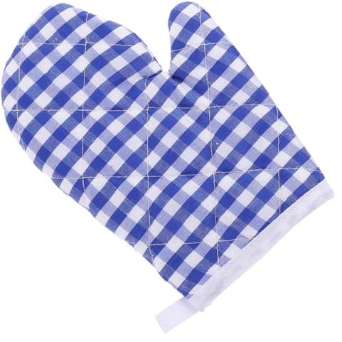 OUNONA Kids Oven Glove Heat Resistant Bbq Glove for Children Microwave Baking, Dark Blue Cotton, 1 Piece, 7.1 X 4.7 X 0.8 Inches, Machine Washable, Heat Protection for Home Use