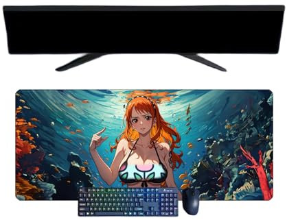One Piece NaMi Tapis de Souris XXL Multifonction Gaming Anime Souris 3mm Bureau Anti-Glissant Surface Texturée pour Ordinateur pour Ordinateur Gamer-Bureau-Maison et Portables