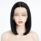 JOEDIR LUX Short Bob Human Hair Wig Lace Frontal Wig for Women Natural Black Transparent Lace Front Wig Pre Plucked with Baby Hair 10 Inches