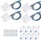 GUUZI 4 set NO/NC Cablaggio Interruttore Magnetico Sensore Porta da Incasso Contatto per Finestra Nascosta Interruttore Reed per Controllo Accessi Sostituisci Sistema di Allarme(Bianco)