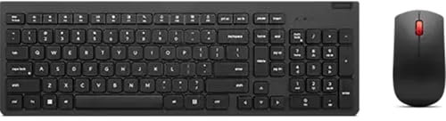 Lenovo Essential Wireless Combo Gen 2 - Set mouse e tastiera - senza fili - 2.4 GHz - QWERTY - Inglese americano - nero - confezione brown box - CRU