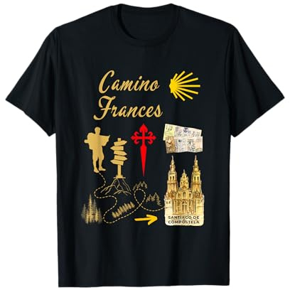 Camino Frances Santiago de Compostela Symbole Credential T-Shirt