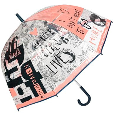 Anekke Langer Regenschirm aus Vinyl Nature Sixties Retro Chic, Vintage-Inspiration mit modernen Akzenten