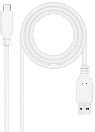 Nanocable Cable USB 2.0 3A USB-C-M/M 3M Blanco