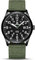 LN LENQIN Herrenuhren Analog Quarzuhren mit Nylonbändern 30M wasserdicht Armbanduhren für Männer leichte einfache Feld Uhren mit Datum (Grün Schwarz Schwarz)