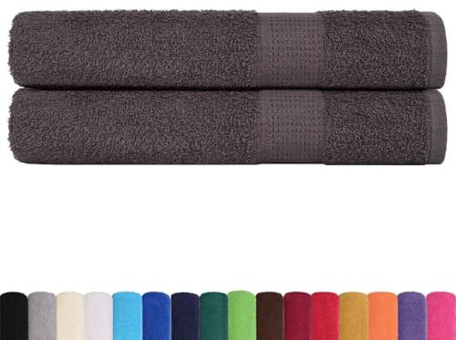 vidaXL Handtücher FROGN 2 STK. Anthrazit 100x200 cm 360 g/m²