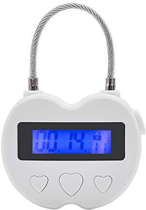 Swiixxer Smart Time Lock LCD-Display Zeitschloss Multifunktions-Elektronik-, Wasserdichtes USB-Wiederaufladbares TemporäRes -VorhäNgeschloss