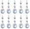 TUKEVA 10 Pcs Colgantes Decoraciones de Gotas de Cristal Araña de fiesta bodas gota de cristal Cristales para Lamparas Abalorio Decoración para lámparas araña,jardín decoración DIY (Bola transparente)
