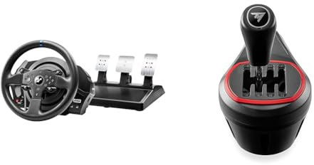 Thrustmaster T300RS GT & TH8S – Volante de Carreras y Palanca de Cambios de Alta Gama para PS5, PS4, PC – Force Feedback Realista y Precisión Óptima