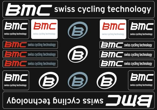 Fahrrad Ersatz Aufkleber Set Selbstklebende Vinyl Aufkleber Kompatibel für BMC Rahmen Weiß (matt)