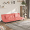 MOBCANT Schlafsofa 2-Sitzer mit 2 Kissen Rosa Samt Schlafsofa Couch Modulares Sofa Polstergarnitur für Wohnzimmer Büro Hotel Empfangsraum
